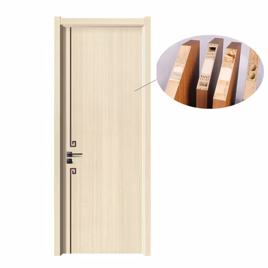 Novo design de porta interna WPC com moldura