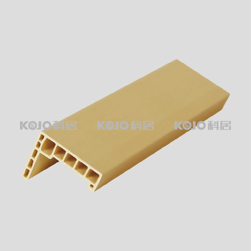 Arquitrave personalizada da moldura da porta laminada de PVC de material verde WPC